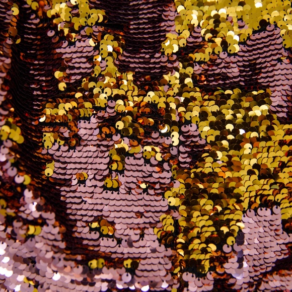 For Love & Lemons Sparklers Sequin Mini Party Dress - Pink Gold Extra Small XS 0 - Picture 8 of 11